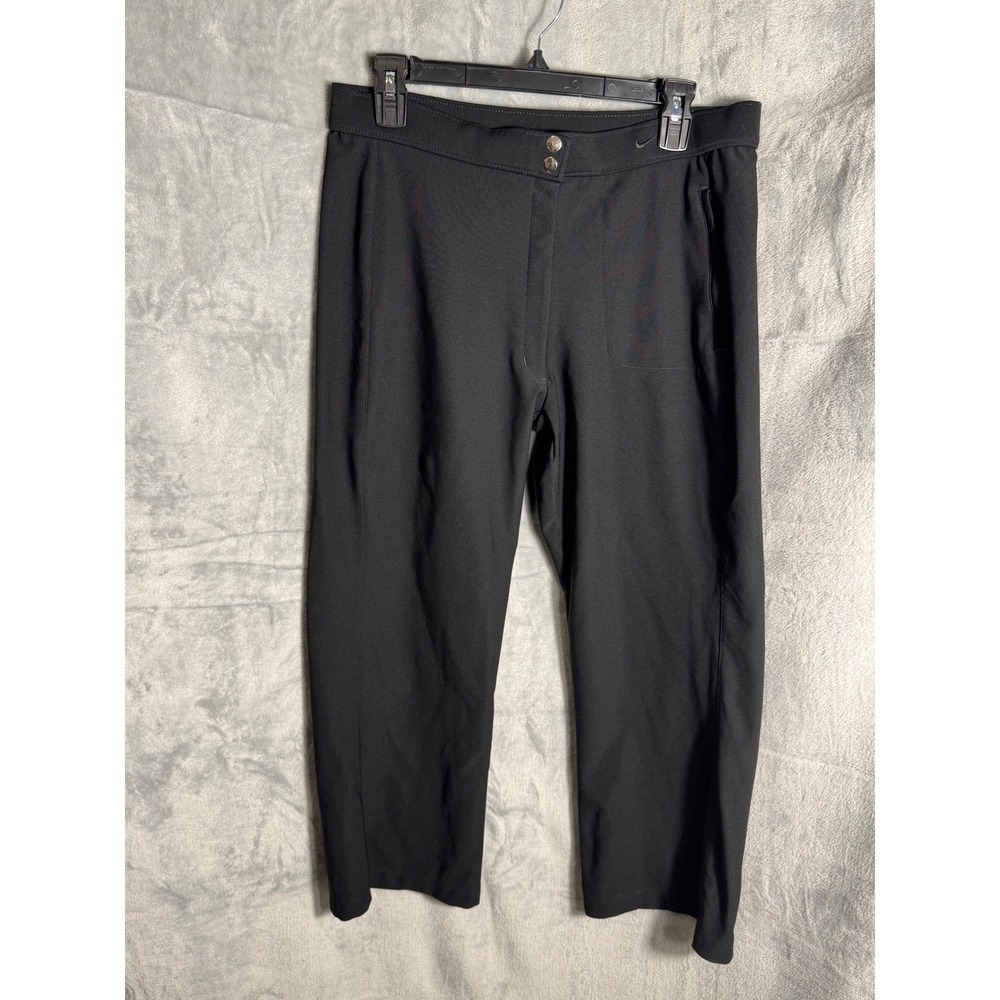 Nike Dri-FIT Black Straight‎ Performance Capri Pants Womens Large L12-14 RN56323